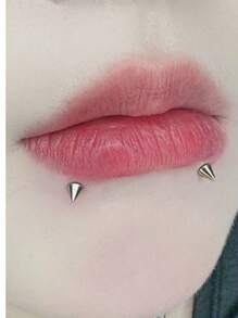 2PCS/Set Spike Lip Piercing Snake Bites Stainless Steel Helix Piercing Cartilage Earring Ear Piercing Body Jewelry Punk Style 16G 1.2mm
