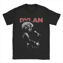Bob Dylan T Shirt For Men Cotton Unique T-Shirt Round Collar Wild Dog Motorcycle Tees Short Sleeve Clothes Gift Idea - màu đen - Xem 1
