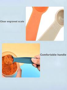 5pcs Baking Powder Measuring Spoon, Milk Powder Spoon, Coffee Spoon, Seasoning Spoon, Graduated Measuring Spoon, Double Graduated Measuring Spoon, Liquid Powder Graduated Baking Spoon, Kitchen Baking Tool. - Multicolor - View 4