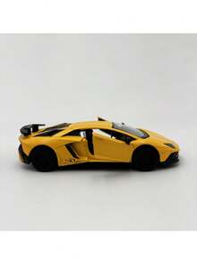Lamborghini 1:36 比例压铸兰博基尼 Aventador - 哑光黄色，后轮驱动，滑行平稳，可开启车门，精细复制，适合男孩和女孩的玩具，收藏品和装饰品，圣诞节、万圣节、生日礼物 - 啞黃 - 查看 9