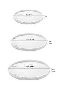 浴室梳妆台硅胶圆形托盘，防碎防滑厨房储物收纳盒托盘，化妆品和香水托盘，多功能整理收纳托盘，适用于浴室、厨房、客厅、梳妆台、钥匙、珠宝、化妆品、戒指收纳盒