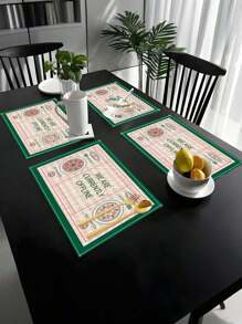 1 pièce Dessous de plat décoratif personnalisable, napperons à motifs mignons et simples, tapis de cuisine résistants à la chaleur, décoration de fête respirante, lavables en machine, élégants personnalisés, uniques, idéaux pour la Saint-Valentin, la Fête des mères, l'anniversaire, la Fête des pères, la remise des diplômes, le mariage, le pendaison de crémaillère, le dîner de Noël