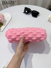 ENBEI BAIZE Elegant Clutch Bag For Women - Bags For Woman, Pink Bag, Cosmetic Bag Large, Durable, Multifunctional Beach Bag For Women, Summer Wallet, Elegant Women Bag, Suitable For Daily Use And Festive Occasions Valentine's Day Gift, Holiday Essential, Travel Essentials, Wedding Season Souvenir Bag, Wedding Accessories