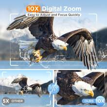 4K Nachtsicht, 10x digitaler Zoom, 32GB Karte, 36 Megapixel, 9-stufige Infrarot (zum Speichern von Fotos und Videos vom Camping, Jagen und für Sicherheit)