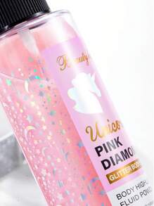 Beauty Host 1 pieza Spray corporal hidratante con brillo rosa/dorado - Bruma hidratante de absorción rápida para una piel radiante | Bruma corporal brillante libre de parabenos
