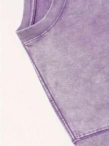 Modelo Men's Washing Cotton T-Shirt, Cotton, Casual Sports Style T Blood, Fashionable Street Style, Suitable For Travel And Sportswear, - 紫色 - 查看 3