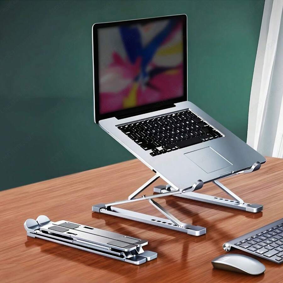 Giá đỡ máy tính xách tay N8 mới, Giá đỡ máy tính để bàn di động bằng hợp kim nhôm, Giá đỡ hai lớp treo có thể gập lại, Hỗ trợ chắc chắn cho máy tính xách tay - Nhiều màu - Xem 1