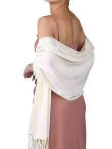 1 buc șaluri și wrap-uri Pashmina pentru femei, culoare solidă, pentru rochie de seară, costum de baie, acoperire pentru plajă, rochie de baie lungă, eșarfă, nuntă, mireasă, domnișoară de onoare, cadouri - eșarfă de cașmir - Vizualizare 7