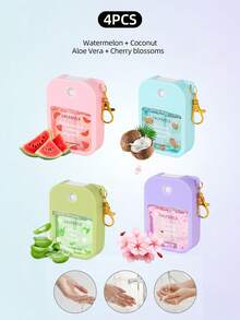 Joivida 1PC/2PCS/4PCS 35ML Water-Free Hand Sanitizer With Various Fragrances, Hyaluronic Acid Spray Hand Sanitizer, Long-Lasting Fragrance, Mild And Non-Irritating Fragrance Spray Hand Sanitizer, Portable Travel Hand Sanitizer