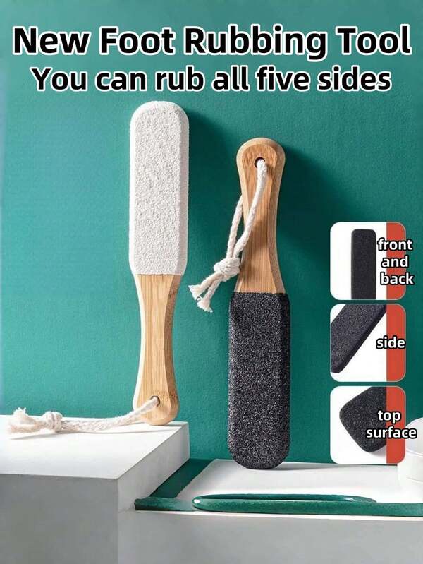 1pc Professional Pedicure Rasp Tool, Foot Cleaner Pedicure, Foot File Pumice Stone, For Dead Skin Crack Heels, Beech Wood Foot File Rasp, Callus Remover, Foot Scrubber, Pedicure Tool, Professional Pedicure Supplies, Removes Dead Skin & Calluses, Foot Care Foot, Rasp Massage, For Men And Women.