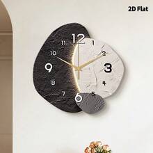 1个抽象创意装饰挂钟,超静音石英机芯,无滴答声,适合装饰客厅、卧室、办公室、餐厅和咖啡厅,是馈赠亲朋好友的完美家居装饰礼物。 - 彩色 - 查看 5