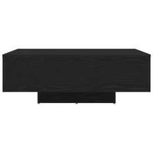 Couchtisch mit LED-Leuchten Schwarz Eiche 85x55x31 cm