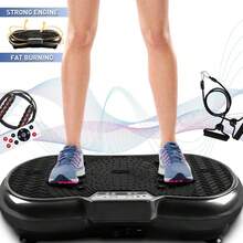 GartistGo Vibration Fitness Platform For Home Training, Whole Body Workout, And Shaping With Rope Skipping Function - 黑色 - 查看 8