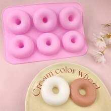 1 件耐高温硅胶甜甜圈模具 | 创意六腔甜甜圈模具，适用于 DIY 蛋糕烘焙和巧克力制作 | 不粘，可重复使用 | 适用于烤箱和微波炉，非常适合节日烘焙、儿童生日派对和家庭聚会 - 且实用，适用于万圣节、圣诞节