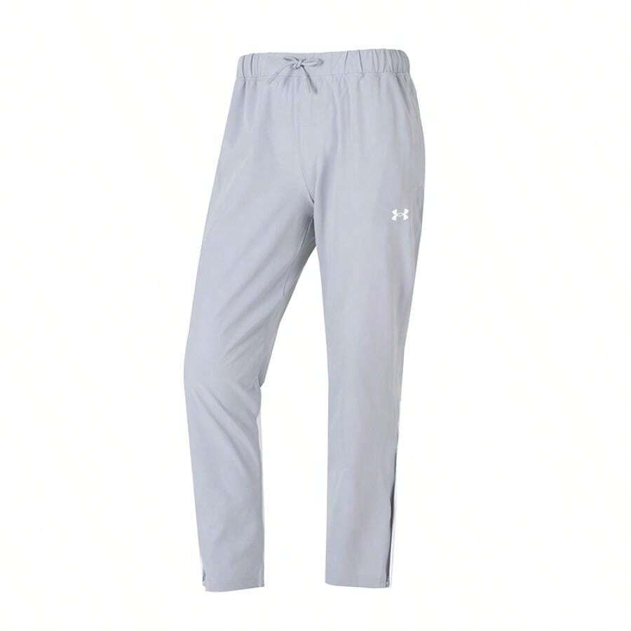 Under Armour UA Rival 弹力梭织裤,女士休闲裤,适合日常、户外、旅行、健身训练 - 灰色 - 查看 1