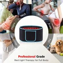 Red Light Infrared Light Belt For Body - LED Red Light Device With Timer For Relaxing Muscle Back Waist Shoulder - 660nm & 850nm 10HZ & 40HZ Pulse Grey - 黑色 - 查看 1