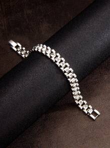 1 件不锈钢嘻哈情侣表带和手链，适合日常、节日、派对、装饰和佩戴 - 手鐲 - 查看 11