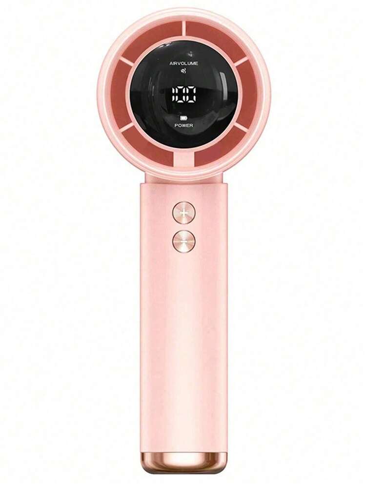 1 pieza Ventilador de mano de 100 velocidades, batería de 3000mAh con carga USB, mini ventilador portátil turbo, ventilador eléctrico pequeño de escritorio portátil recargable para estudiantes, ventilador de bolsillo - Multicolor - Añade 14