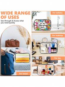 New Arrival! All-In-One Charger Travel Organizer - Transparent Toiletry Bag, Travel Essential, Portable Zipper Travel Makeup Bag, Beach Clear PVC Toiletry Bag, Waterproof Storage Pouch, Transparent Organizer Bag, Cable And USB Organizer Bag, Airport Approved PVC Cosmetic Bag For Chargers, Cables And Power Banks