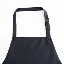 1pc Minimalist Neck Tie Apron, New Design With Large Pocket, Household Anti-Dirty Kitchen Cooking Catering Workwear Waist Apron For Men And Women