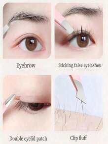 1/4pcs Tweezers Set - Precision Tweezer Set For Eyebrows, Professional Stainless Steel Eyebrow Tweezers - Precision Removal Of Facial Hair, Clip And Barb Hair Eyebrow Trimmer Hair Removal, Facial Hair Removal, Hair Trimming, Hairdressing Supplies, Barbering, Hair Accessories