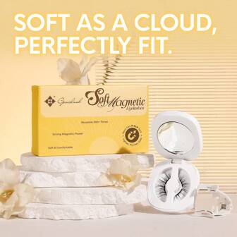 [Riutilizzo 300+] ciglie finte magnetiche morbide GENIELASH senza colla, strisce di ciglie magnetiche, ciglie finte