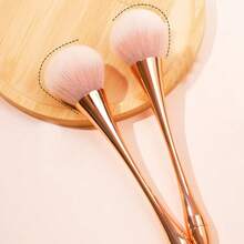 蓬松散粉化妆刷 小腰蘑菇腮红刷 软毛除尘刷 指甲表面清洁除尘指甲刷工具，旅行，旅行必备，情人节，平价，旅行化妆刷，女士礼物，化妆师，专业全套化妆工具