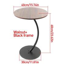 Coffee Table C-Shaped Side Table Sofa Table End Table Living Room Lightweight UK - White - View 2