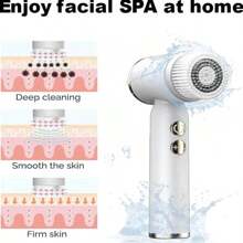 6-In-1 Facial Care System - Advanced Cleansing Technology With Spin Scrub Brush - Exfoliates, Massages For Radiant, Smooth Skin - Suitable For All Skin Types