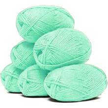 6 Rollen weiche Milchbaumwoll Garn Skeins je 25 Gramm Milchgarn zum Häkeln & Stricken, einfarbige Strickgarne zum Weben von Garn, gehäkeltes Garn Bastelmaterial für DIY Handwerke, Spinnen