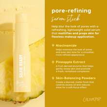 ColourPop Brightening Vitamin C Serum Stick - Radiance-Boosting Face Serum Stick For Glowy Summer Makeup Prep - Enriched With Turmeric To Help Approve The Appearance Of Redness - Ego Boost (0.25 Oz)