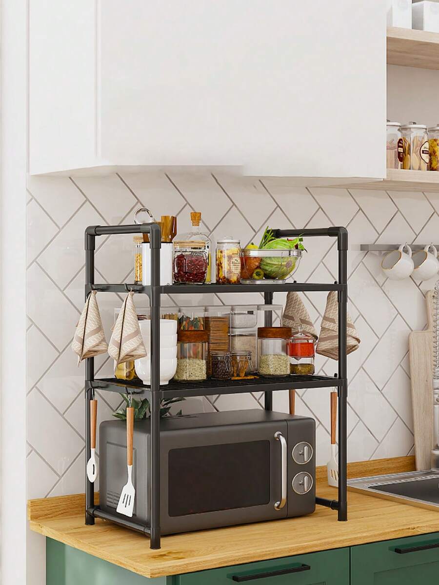 1 Giá để lò vi sóng chịu lực, Giá đựng gia vị nhà bếp nhiều tầng, Đồ sắp xếp gia đình, Đồ nấu nướng & Đồ dùng lưu trữ - Nhiều màu - Xem 1