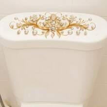 1 Stück Vintage Muster Toiletten Sitz Aufkleber, selbstklebender Toiletten Tank Aufkleber, kreative Wanddekoration, Badezimmer Accessoires, Geschenke Heim Dekoration Geburtstag Abschluss Zimmer Dekoration Badezimmer Dekoration Schlafzimmer Dekoration Raum Deko Wohnzimmer Dekoration Haus Dekoration Heim Dekoration Wohnzimmer Tapeten Aufkleber Personalisierte Aufkleber