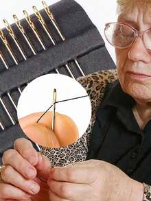 1 Set Of 30 Elderly Threading Devices, Sewing Needle Threading Devices, Sewing Needle Insertors, Embroidery Needle Threading Devices, Redwood Needle Tubes, Wooden Needle Tubes, And Household Industrial Sewing Needle Threading Devices. Automatic Threading: Everyone Can Easily Thread - Sewing And Crochet Supplies For The Elderly Or Visually Impaired. Valentine's Day Gifts, Storage Boxes, Storage Containers - Multicolor - View 7