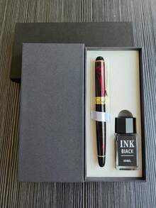 [Customized] Laser Engraved Pen Holder, 1pc Elegant Customized Fountain Pen With 0.5mm Fine Nib, High-Quality Electroplated Craftsmanship, Smooth Writing Experience, Refillable Ink Cartridge, Includes 30pcs 2.6mm Ink Cartridges, Great Daily Writing/Calligraphy Gift For Coworkers, Family, Back To School, Valentine's Day, Christmas, Father's Day, Teacher's Day, Thanksgiving, Christmas, Mother's Day, Birthday, Personalized Gifts - Multicolor - View 61