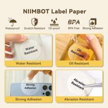 Niimbot Transparent Thermal Label Paper Self-Adhesive Sticker Waterproof For Niimbot B1 B21 Mini Portable Printer For Office Home Label Maker