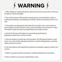 New Smart Glasses: Multi-Functional, Support HD Calling, Lossless Music Playback, Built-In Rechargeable Long-Lasting Battery, High Transmittance High-Definition Lenses, Unisex, Suitable For Various User Groups, Equipped With Sensitive Touch Sensing System, Meet Diverse Scenario Needs. - Multicolor - View 11