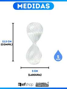 Glass Hourglass Design Relief Ornament Decoration Home Table Clock Timer Practical Time 5 Minutes - 彩色 - 查看 5