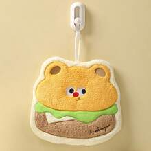 1件装卡通儿童挂式擦手巾，吸水浴室干手巾