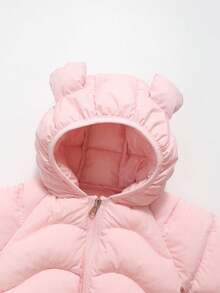 Autumn/Winter New Pink Jacket, Toddler/Infant Children's Cold-Proof Jacket, Hooded Lightweight Warm Parka, Baby Boy Cartoon Warm Padded Coat, Outerwear