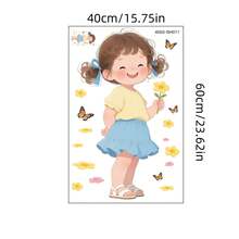 Colorful Butterfly, Dancing Girl, Cartoon Dinosaur, Football Kicking Boy Wall Stickers, Nursery Decor, Kids Bedroom Wallpaper - Multicolor - View 9