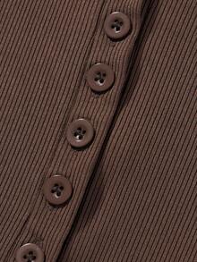 Women's Spring Fall Long Sleeve Henley T Shirts Button Ribbed Knit Slim Fit Casual Basic Tops Blouse