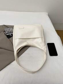 Large Capacity Women Tote Bag, Fashionable Design Shoulder Bag, High-Quality Stylish Ladies Handbag - White - View 5