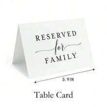 Reserved Row Banners For Wedding Ceremony Or Events - Blank Font On White Linen Cardstock Paper With Black Satin Ribbon Gifts Birthday Graduation Birthday Decorations Party Decorations Bachelorette Summer Beach Back To School School Supplies Room Decor - Multicolor - View 8