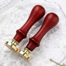 Set de 1 pieza de molde de cera sellada con la serie de alfabeto de A a Z, de 2,5 cm de diámetro, con mango de madera de cedro, adecuado para invitaciones de boda, sellos de cartas, decoración de regalos hechos a mano DIY - 2,5 cm - Ver 8