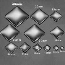 5-50pcs Square Glass Cabochon 6/8/10/12/14/16/18/20/25/30/40 Mm Transparent Clear Flatback Cameo Jewelry Making Accessories - Glass - View 2