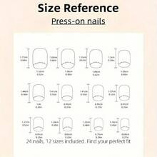 MSummer Pr On Nails Short Square Fake Nails Blue French Tip Pr Ones False Nails With 3D Flowes Charm Acrylic Nails Glossy Glue On Nails For Women Girls Vacation Stick On Nails 24pcs8001 - s4 - 查看 5