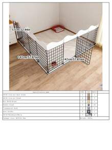 Freestanding Pet Fence, Indoor Home Use, For Small Dogs, Cats, Rabbits And Other Small Animals