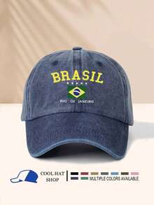 1 chiếc Mũ lưỡi trai chống nắng mùa hè in hình ngôi sao Brazil cổ điển, Mũ vành cong phong cách Hippie Hip-Hop, Mũ lưỡi trai có vành cong dành cho cả nam và nữ - Mũ có thể giặt được 1 - Xem 22