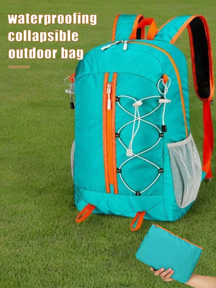 户外防水行李袋，可折叠轻便运动行李袋，登山户外骑行运动包，大容量户外男女通用折叠包，适合骑行爱好者，大学生徒步登山旅行度假/送给朋友的礼物